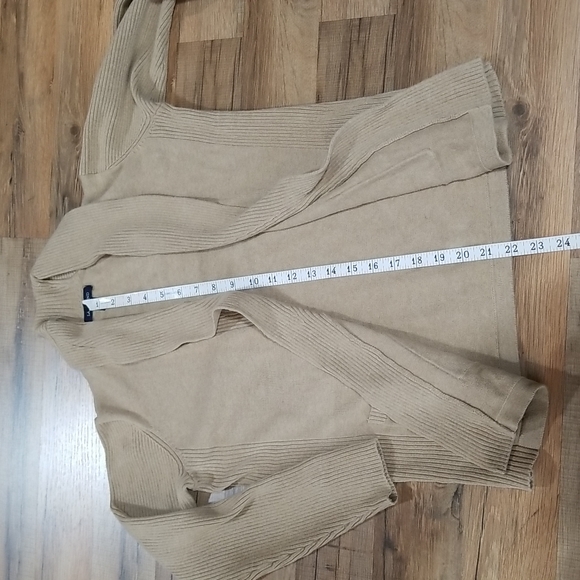 Lands' End Sweaters Lands End Tan Open Cardigan Sweater With